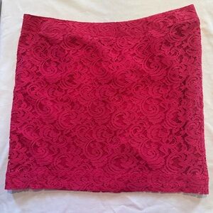 Merona Fuchsia Lace Pencil Skirt Size 18 Fully Lined Back Zip